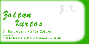 zoltan kurtos business card