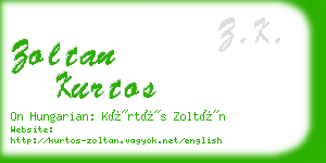 zoltan kurtos business card